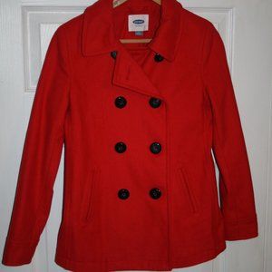 Red Old Navy Pea Coat